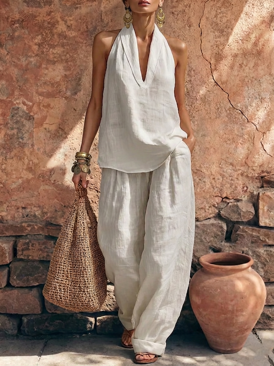 📦📦LAST DAY SAVE 49% ⏰Cozy Minimalist Loose-fit Cotton-linen Two-piece Set