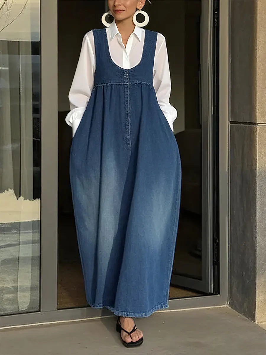 📦📦LAST DAY SAVE 49% ⏰Women's Sleeveless Casual Loose Denim Vest Dress