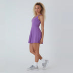 ✨✨Backless Sleeveless Criss Cross Active Spring Dresses for Women, Dresses with pockets for Yoga Workout Running, Women's Sports & Outdoor Clothing