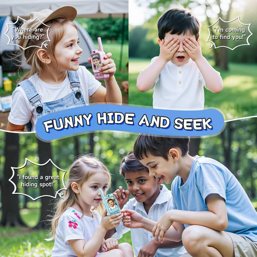 📞 2PCS Kids Video Walkie Talkies Toys🎄