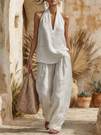 📦📦LAST DAY SAVE 49% ⏰Cozy Minimalist Loose-fit Cotton-linen Two-piece Set