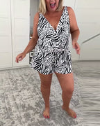 📦📦LAST DAY SAVE 49% ⏰Zebra Print Slim Fit Swimsuit