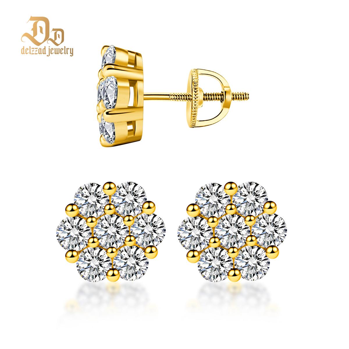 💎💎IcyBloom Floral Shine Stud Earrings 925S & VVS Moissanite