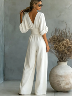 📦📦LAST DAY SAVE 49% ⏰Fashion V-neck Waist Jumpsuit