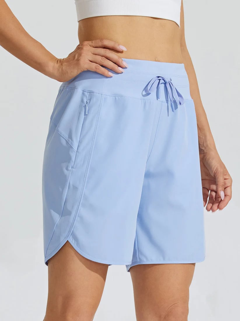 🌷🌷Hot Sale Women's Active 7 Inseam Athletic Long Running High Wasistband Shorts