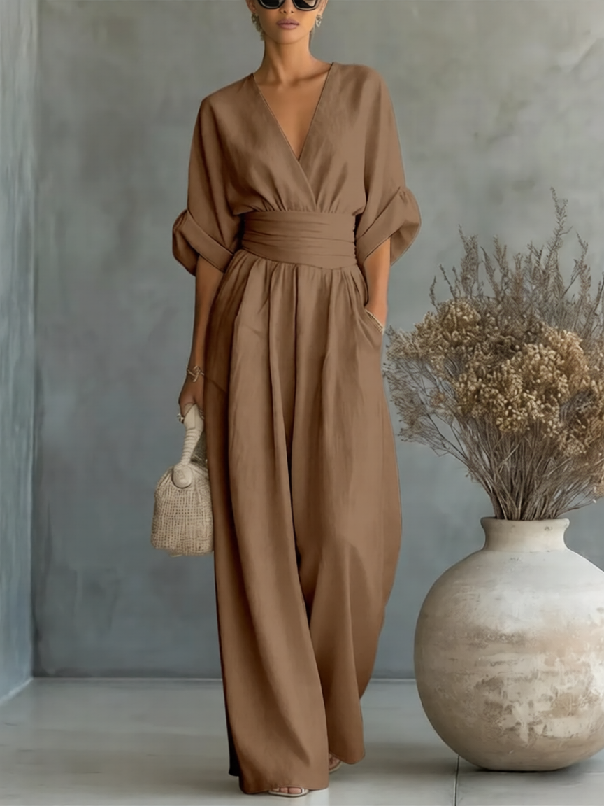 📦📦LAST DAY SAVE 49% ⏰Fashion V-neck Waist Jumpsuit