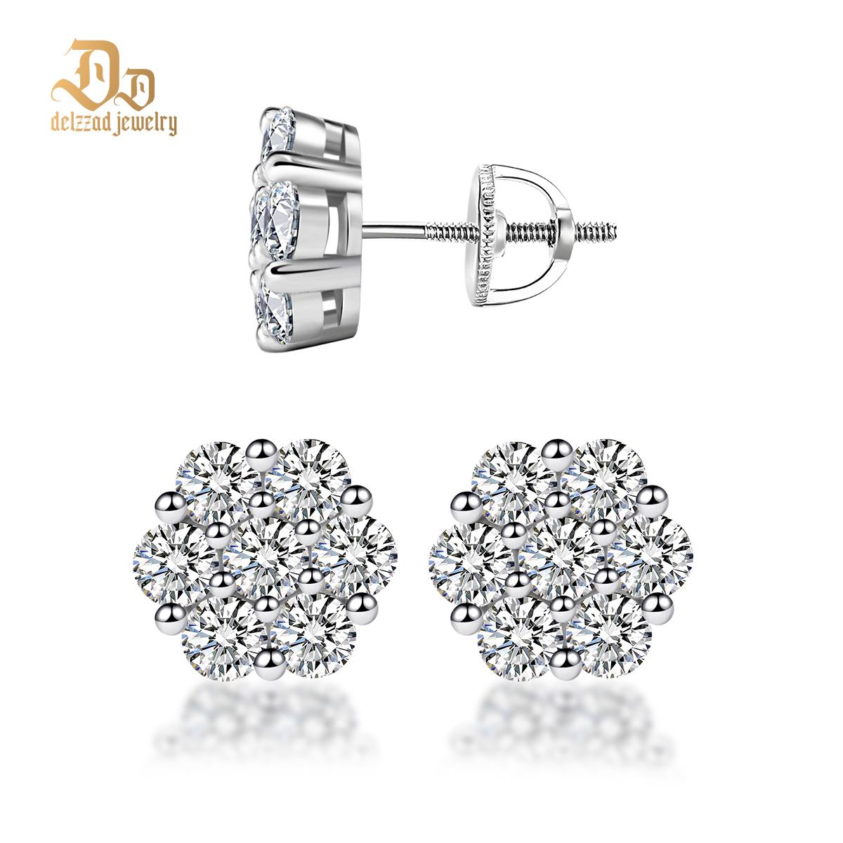 💎💎IcyBloom Floral Shine Stud Earrings 925S & VVS Moissanite