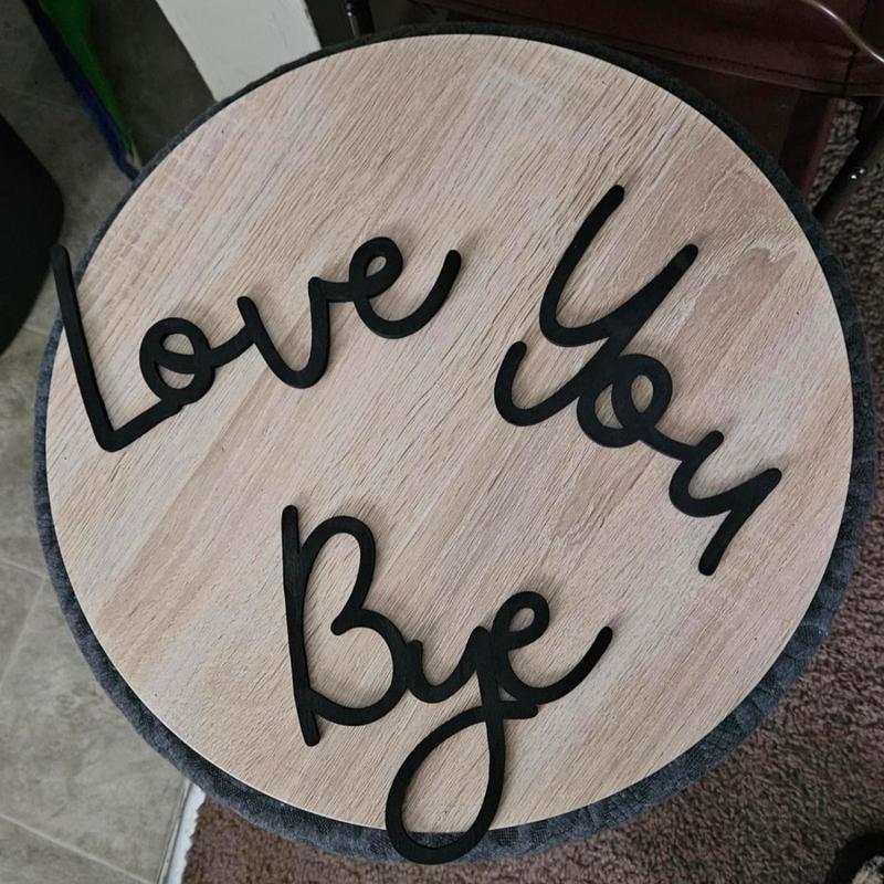 Wooden Wall Hanging Sign Decoration - No Wall Damage