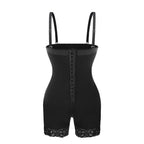 (Closeout sale) Shapewear Womens Butt Lifter Bodysuit Tummy Control Spaghetti Strap Hip Compression Black Minimalist Nylon Underwear with Buttons Fit Womenswear