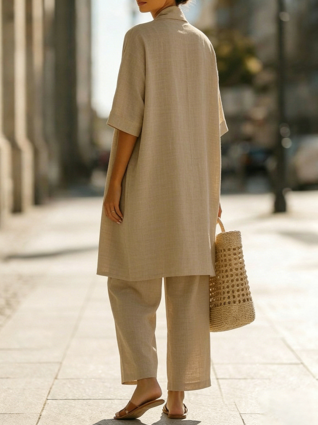 💝💝Minimalist Linen-cotton Three-piece Set - Comfortable For Everyday Wear