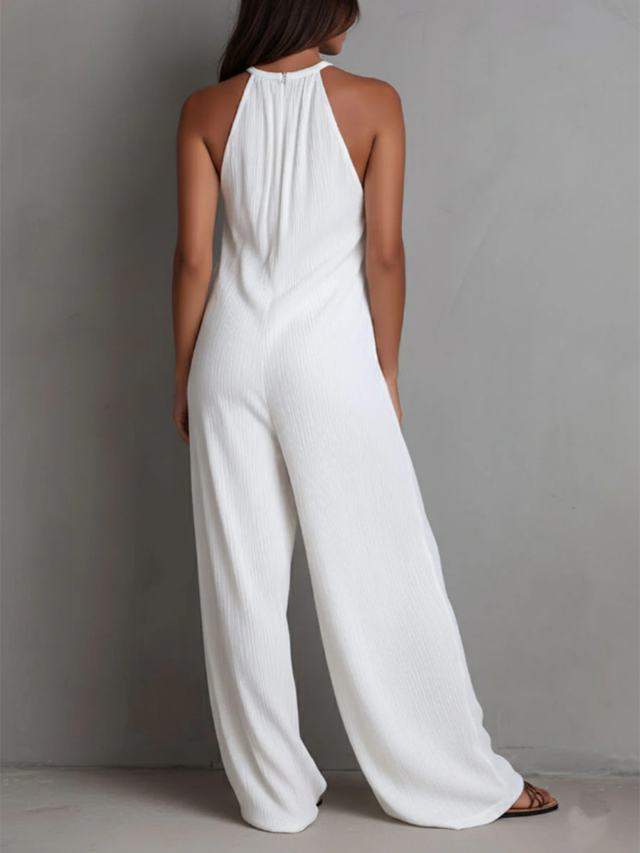 📦📦LAST DAY SAVE 49% ⏰Minimalist Halter-neck Loose Cotton-linen Jumpsuit