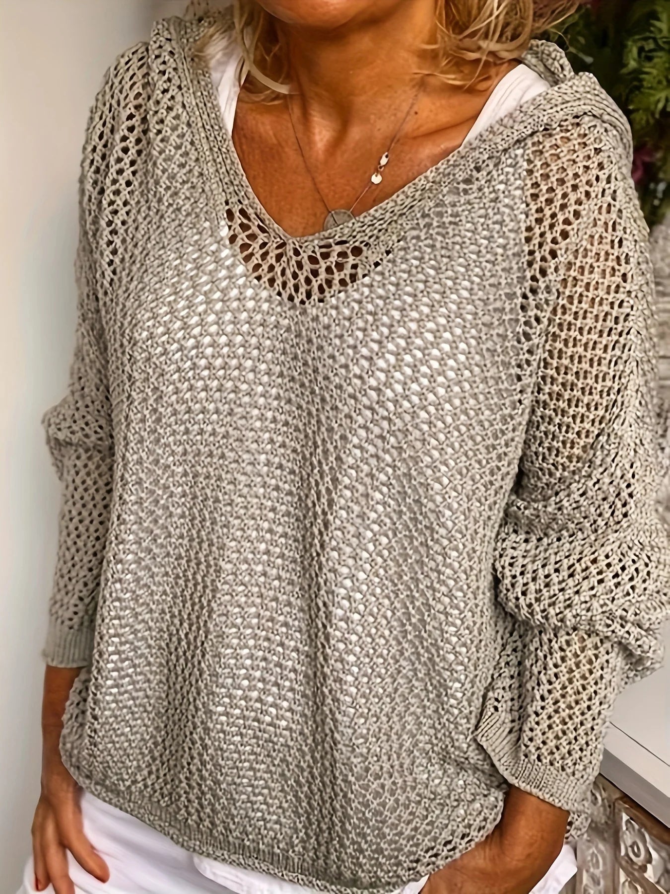 📦📦LAST DAY SAVE 49% ⏰Women's Casual Hooded Open-knit Sweater