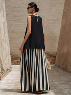 📦📦LAST DAY SAVE 49% ⏰Vacation Cozy Top And Artistic Striped Skirt Linen Cotton Two-piece Set