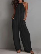 📦📦LAST DAY SAVE 49% ⏰Minimalist Halter-neck Loose Cotton-linen Jumpsuit