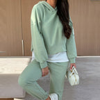 🎈🎈Women's Hooded Patchwork Casual Sweatshirt Suit