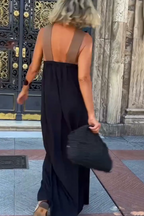 📦📦LAST DAY SAVE 49% ⏰Women's Cross Halter Neck Sleeveless Stitching Dress